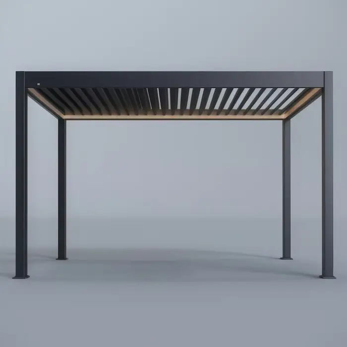 Pergola extérieure coulissante en verre pare-soleil étanche personnalisée