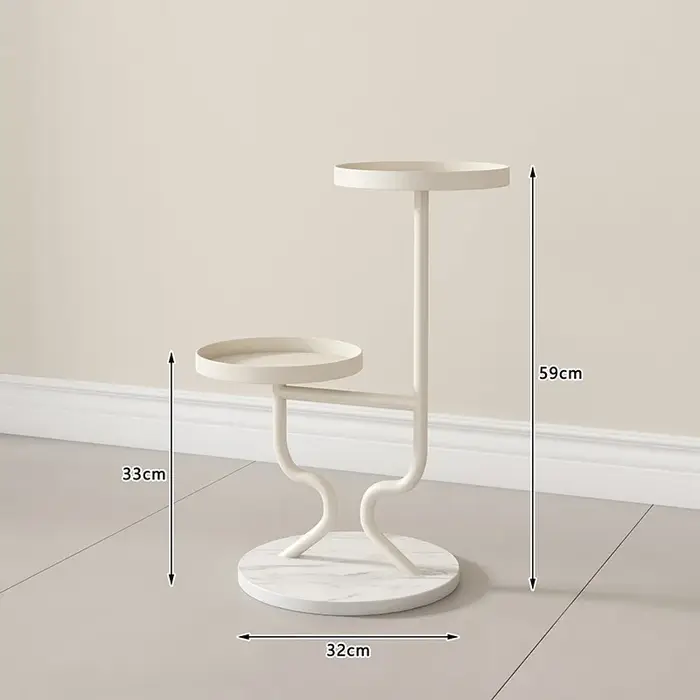 Étagère d'angle blanche en métal pour serre, support vertical à plusieurs niveaux pour fleurs, prése