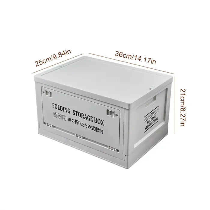 Bac de rangement pliable extérieur 20/30 avec couvercle en bois, conteneur de rangement de Camping e