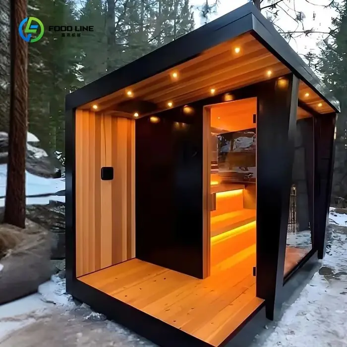 Sauna de Luxe Extérieur en Cèdre et Bois de Pruche avec Chauffage Électrique pour Villas – Vente Cha