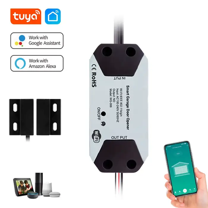 Tuya – contrôleur de porte de Garage, ouvre-porte automatique, WiFi, maison intelligente, pour Alexa