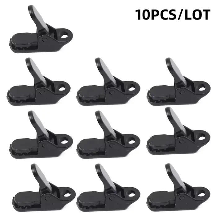 Clips de bâche d'extérieur, 10 pièces, pour tentes de Camping, auvent, corde à vent, équipement de s