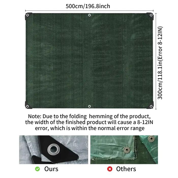Bâche imperméable robuste avec œillets