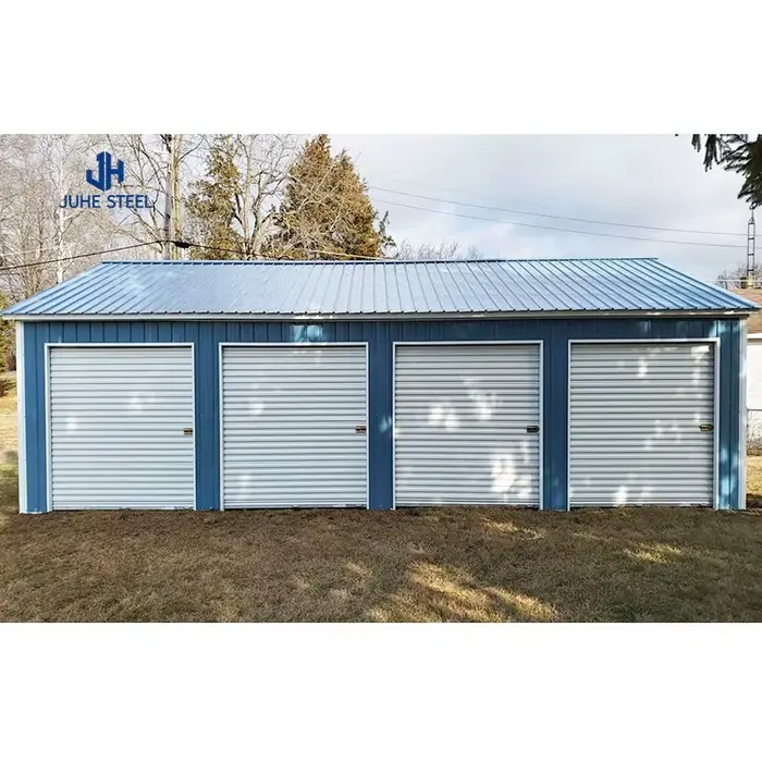 Garage pour voiture en structure acier
