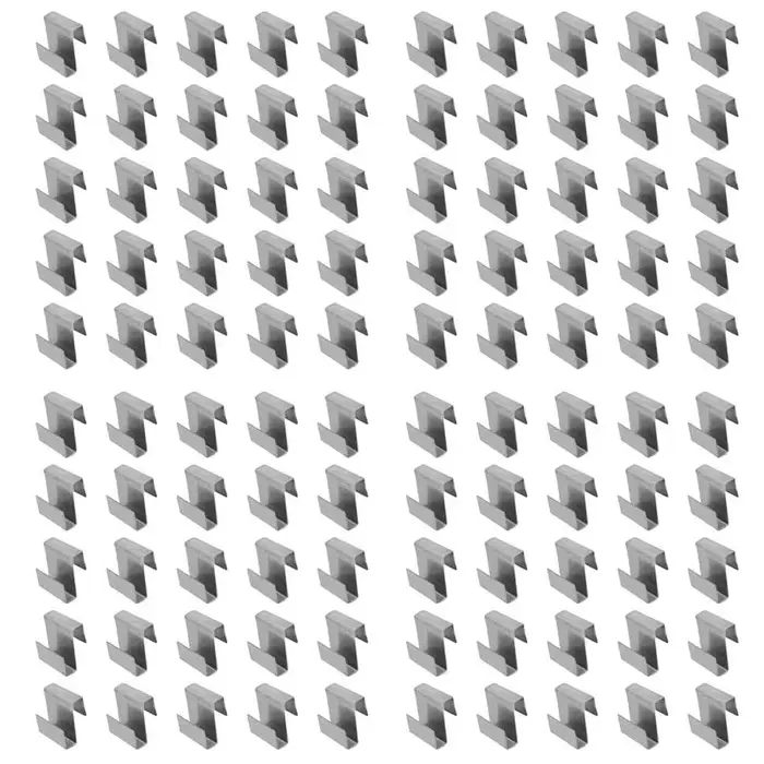 100 pièces de clips de vitrage de serre en acier inoxydable de type Z-Lap, fournitures de jardinage
