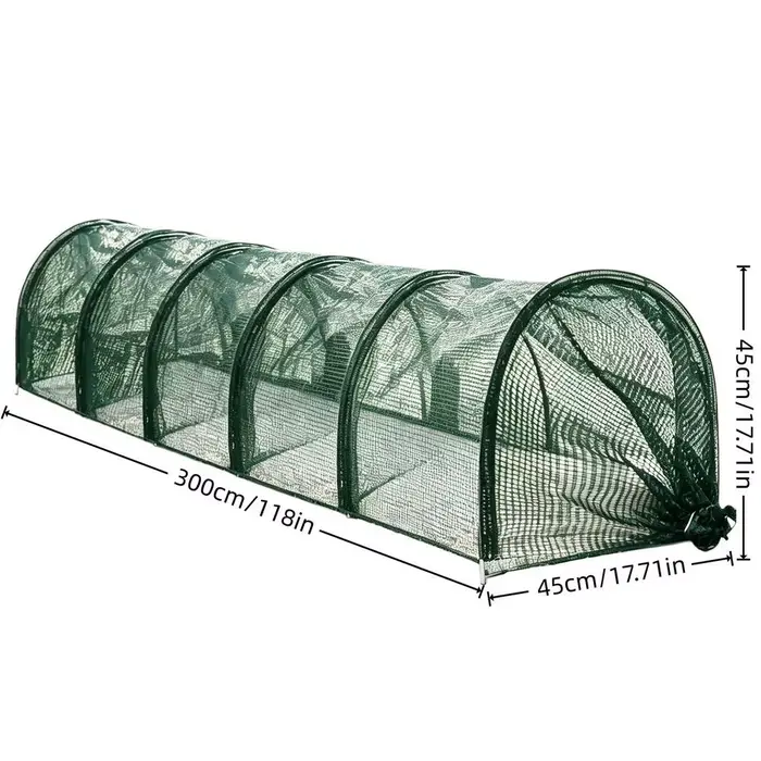 Serre tunnel de jardin portable pour poulets, pare-soleil en maille avec cadre, accessoires de jardi