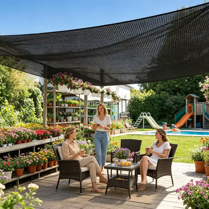 Toile d'ombrage de jardin