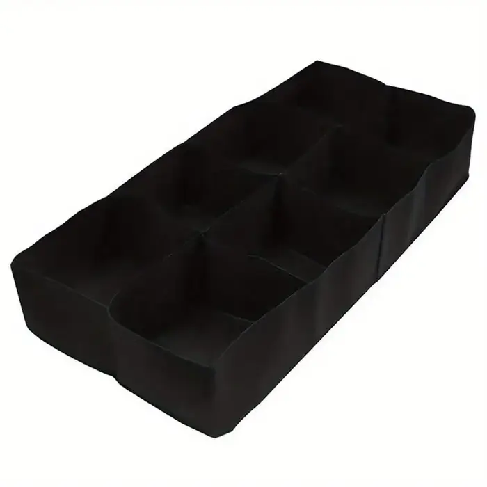 Lit de jardin surélevé en tissu feutré, sac de culture rectangulaire portable à 8 grilles, boîte de 