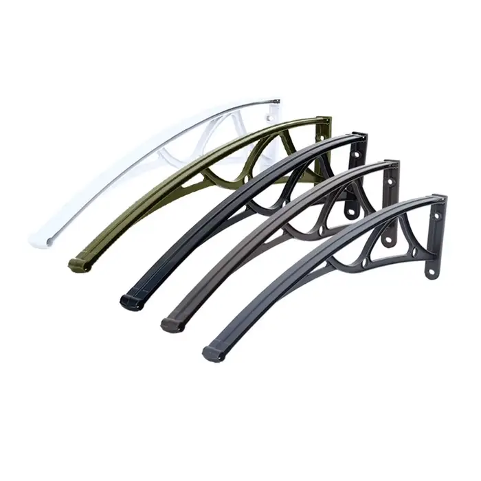 Abri de voiture en aluminium courbé avec toit en polycarbonate anti-UV, abri de stationnement imperm