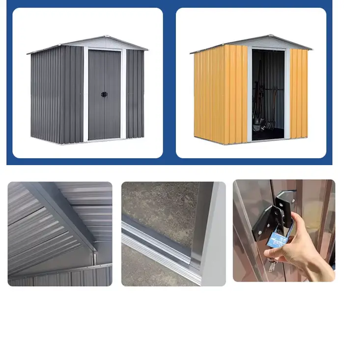 Offre spéciale stockage d'outils en plein air jardin arrière-cour hangar de rangement en acier salle