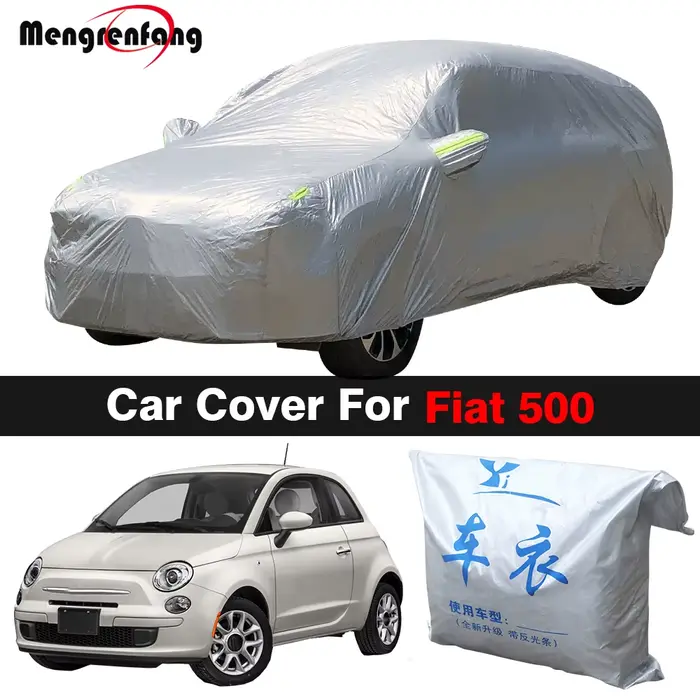 Juste de voiture d'extérieur anti-UV, pare-soleil, neige, pluie, poussière, protection pour Fiat 500