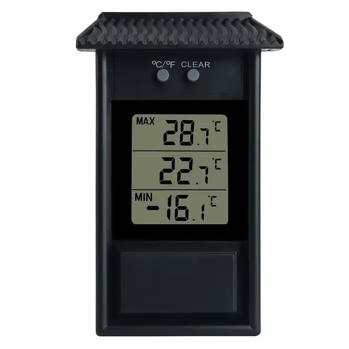 Thermomètre numérique affichage LCD Max Min serre jardin intérieur extérieur mur pièce étanche mural