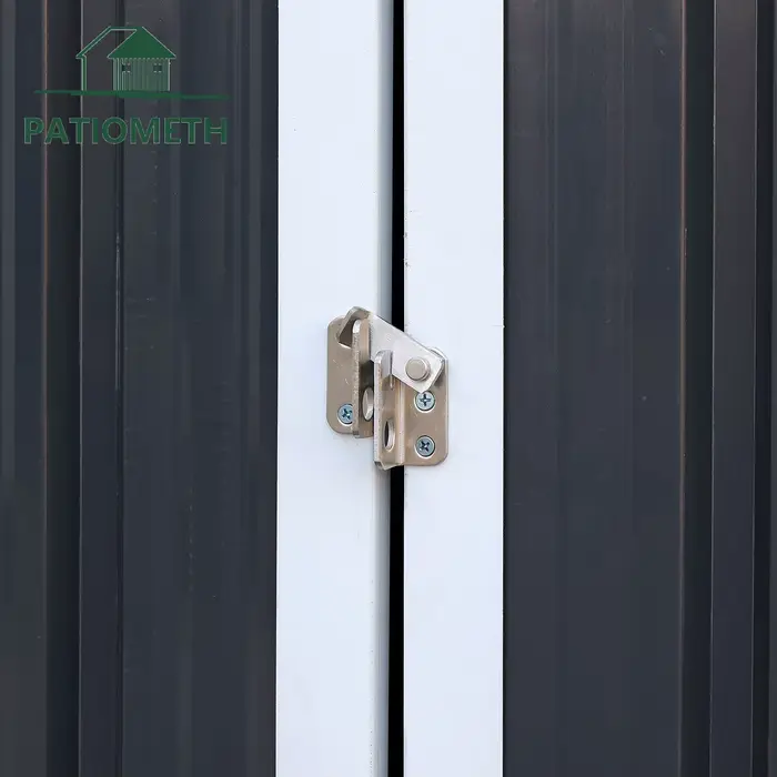 Abri de garage métallique robuste 12x20 pieds avec portes doubles latérales en acier pour le stockage de véhicules et d'équipements