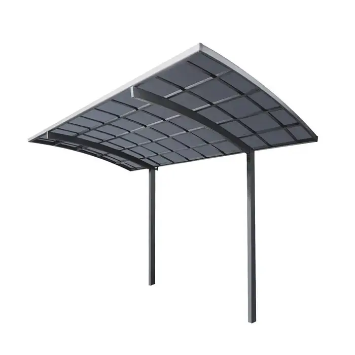 Abri de voiture extérieur avec toit arqué en polycarbonate, abri de voiture en PVC, garage en métal étanche pour le stationnement, infraction