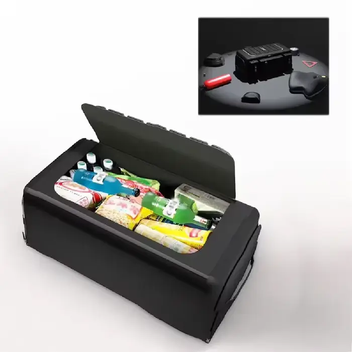 Organisateur de coffre de voiture avec couvercle