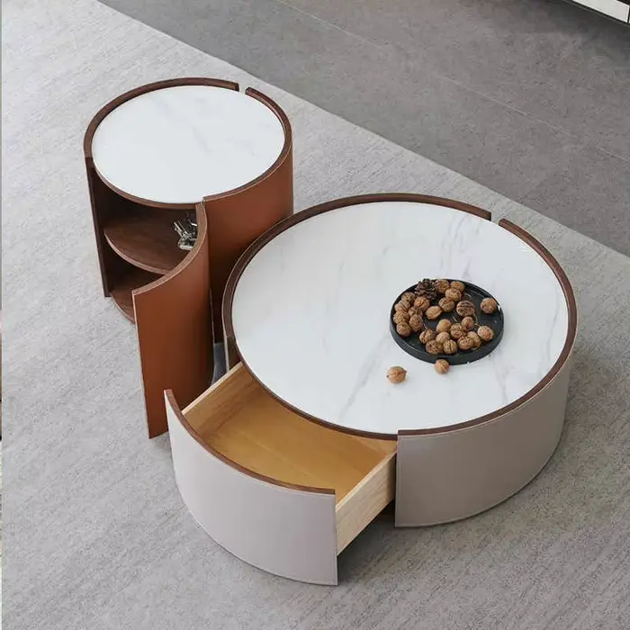 Ensemble de table basse ronde de luxe