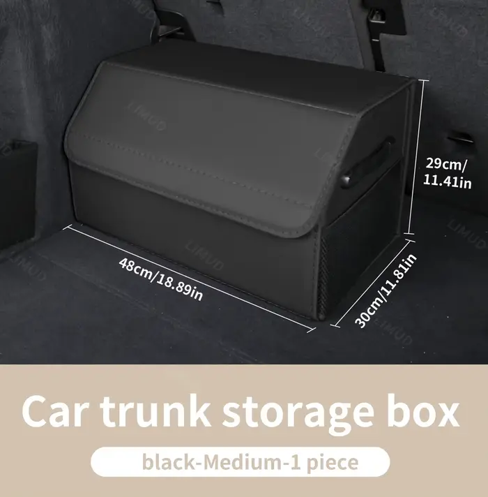 Limud organisateur de rangement de coffre de voiture avec couvercle Portable pour AUDI Q4 Q6 Q8 e-tr